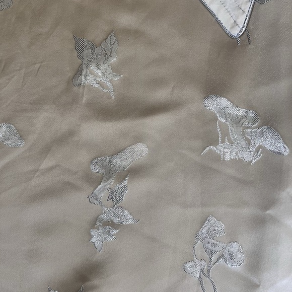 Tory Burch Mushroom Lurex SILK Gown Pale Champagne‎ Medium Jacquard Old Money - Picture 5 of 15